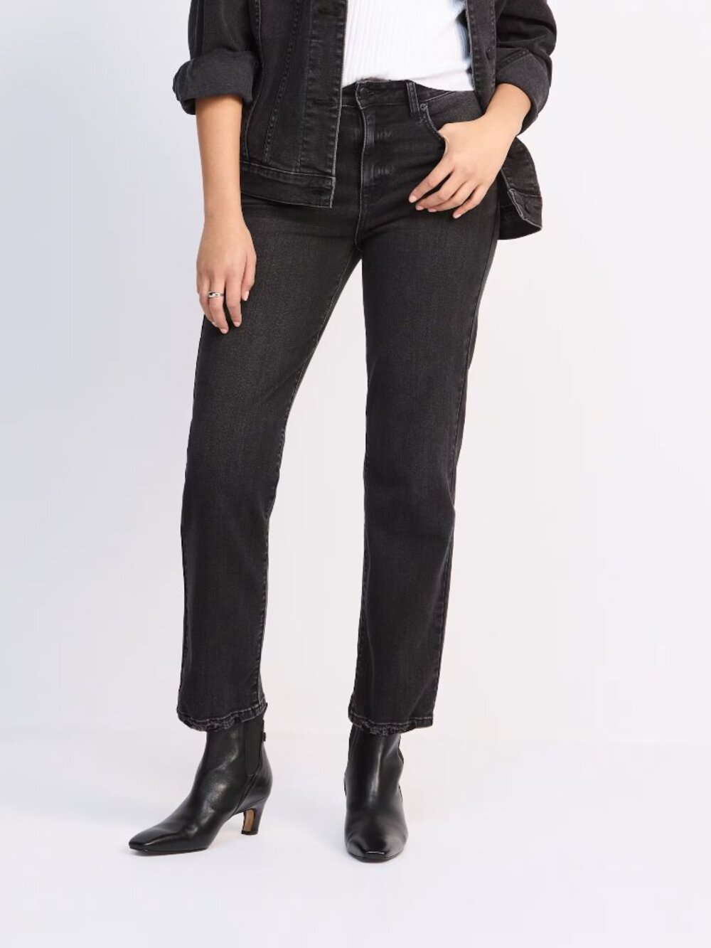 High Rise Slim Straight Jean